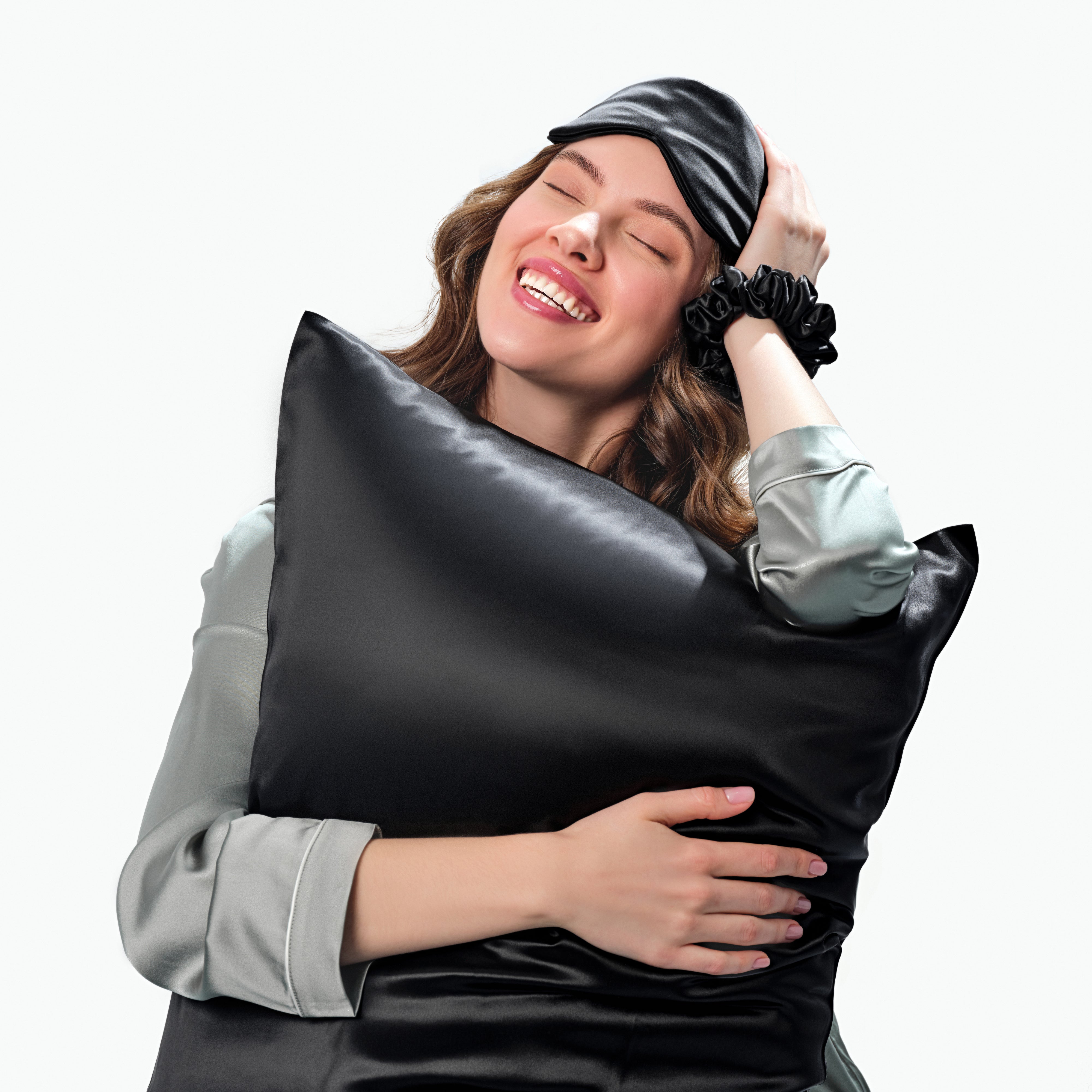 Silk Pillowcase - Black - Standard